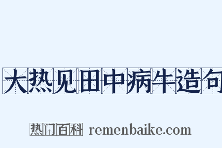 大热见田中病牛造句是什么意思的图片